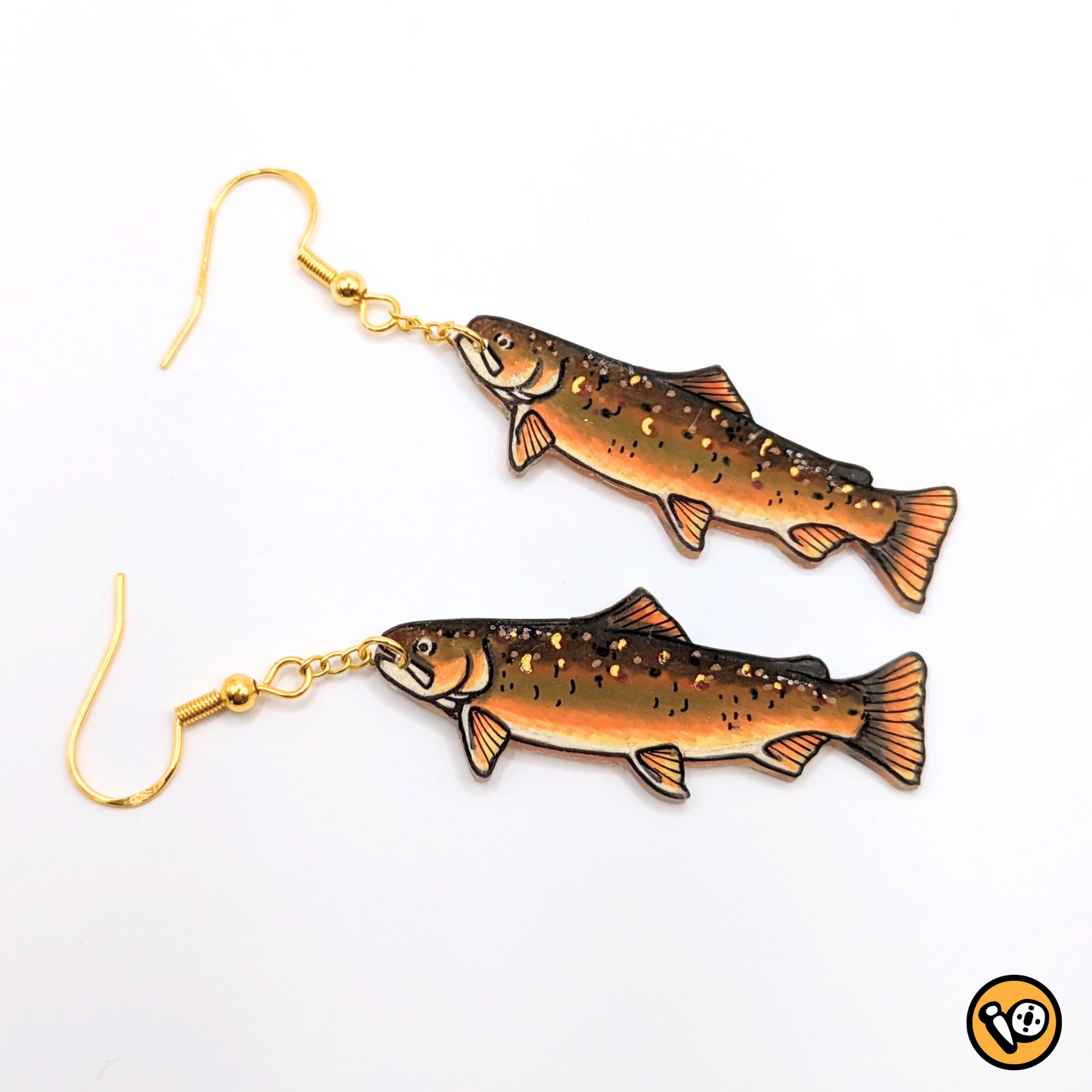 Brown Trout Dangle Earrings
