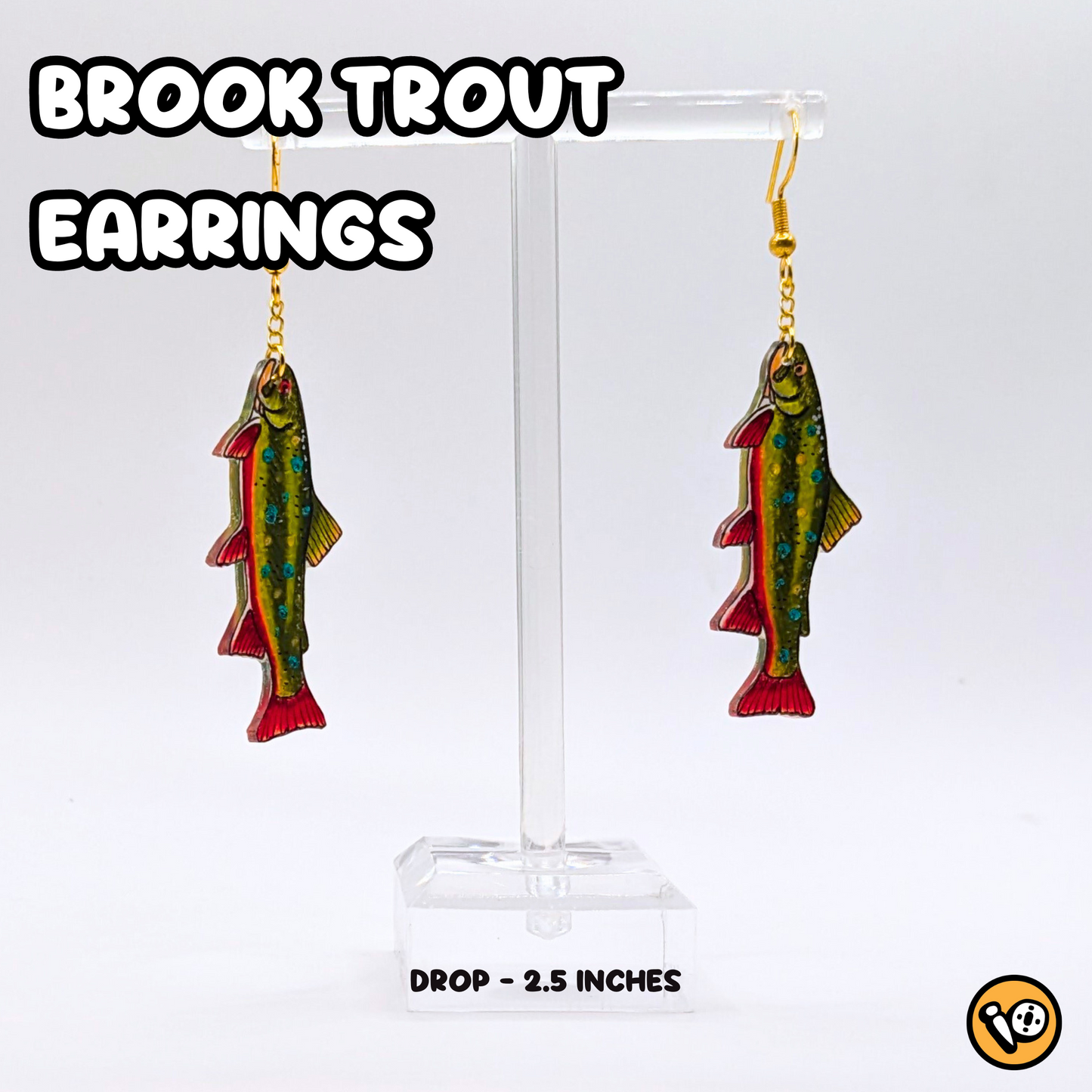 Brook Trout Dangle Earrings