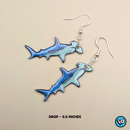 Hammerhead Shark Dangle Earrings