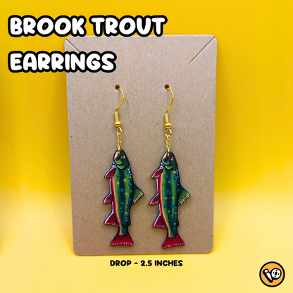 Brook Trout Dangle Earrings