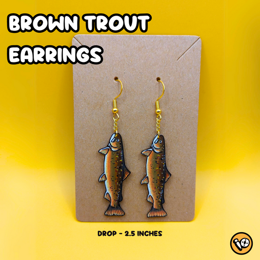 Brown Trout Earrings
