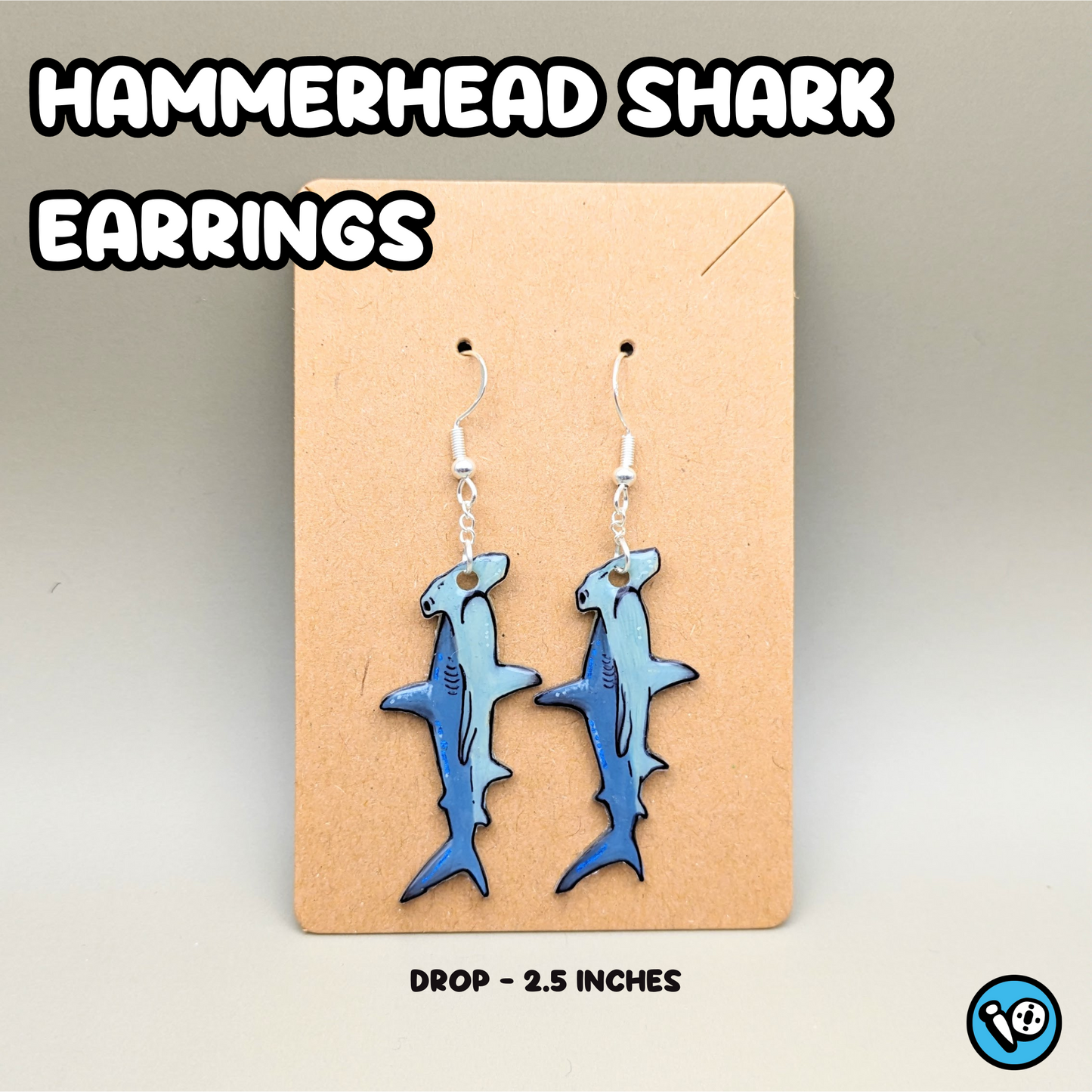 Hammerhead Shark Dangle Earrings