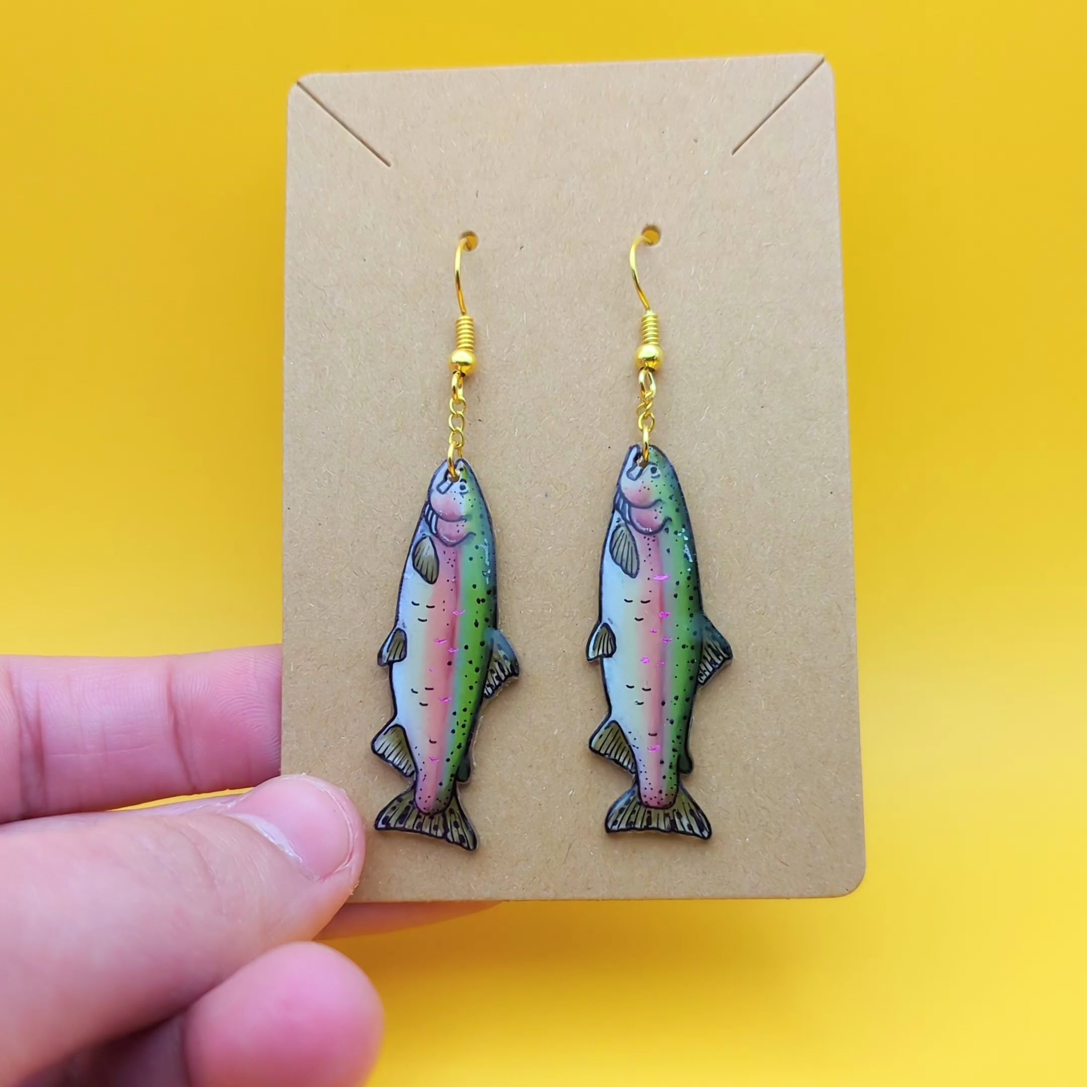 Trout top Dangle Earrings